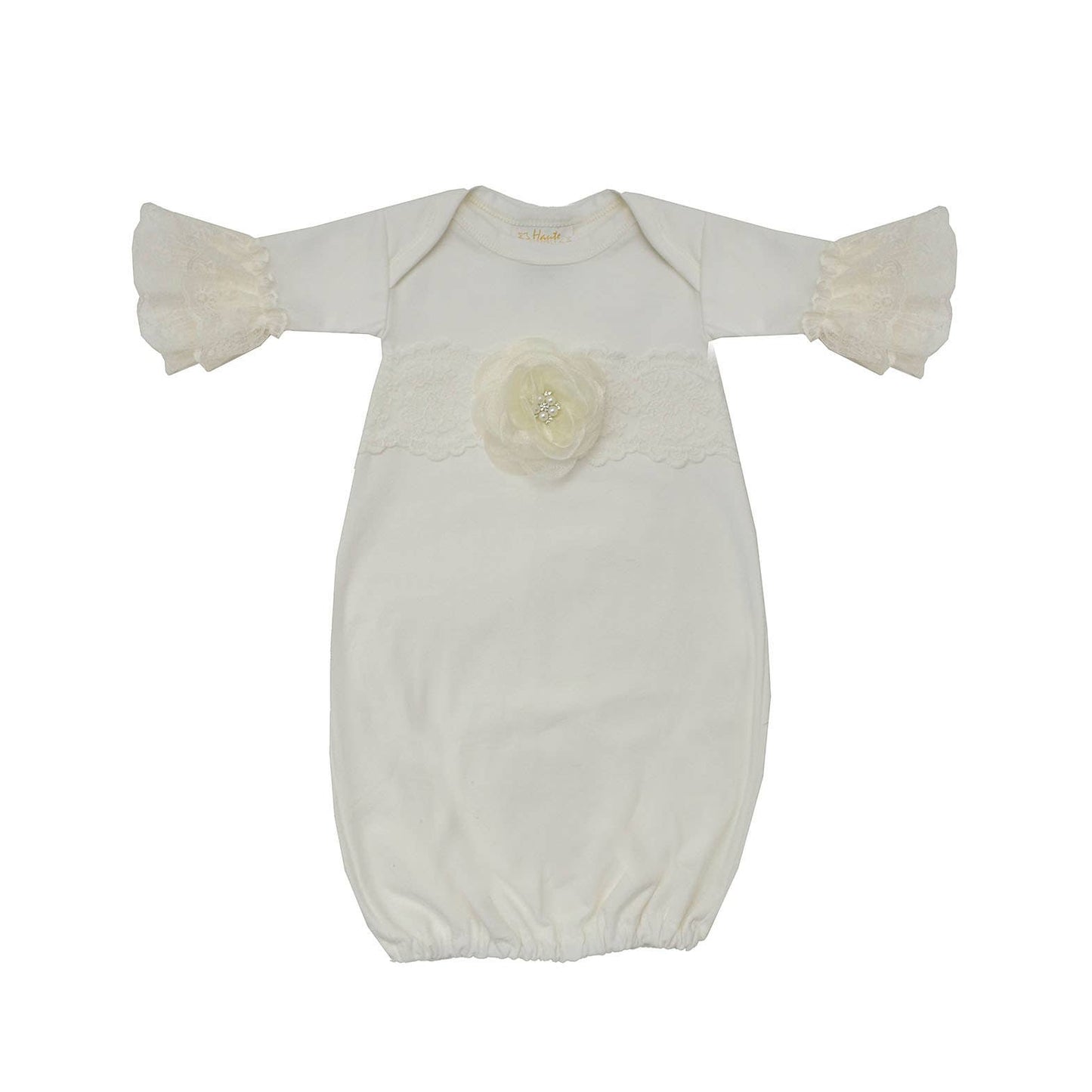 Haute Baby Innocence Baby Gown For Newborn Girl