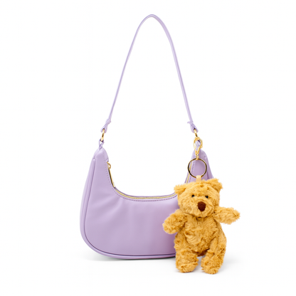 Teddy Bear Charm Shoulder Handbag