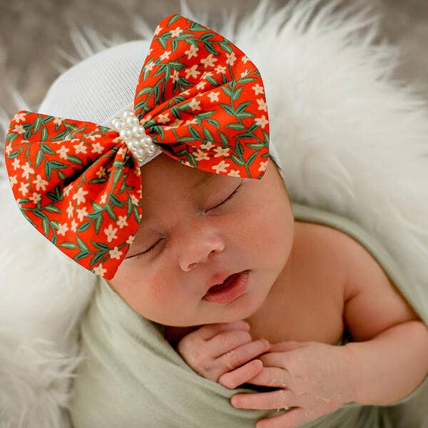 Ilybean Green Gold, Blue Floral or Red Mistletoe Pearl Hat