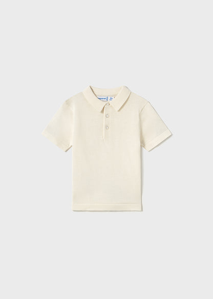 Mayoral- Cream Short Sleeve Boy Polo