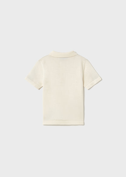 Mayoral- Cream Short Sleeve Boy Polo