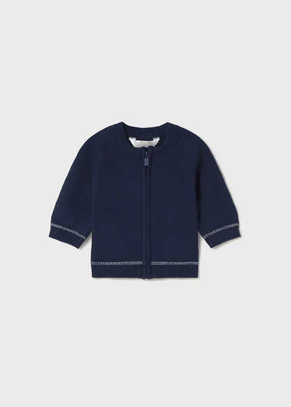 Mayoral- Navy Baby Zip Sweater