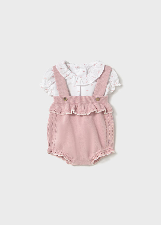 Mayoral- Sakura Pink Bloomer Knit Set