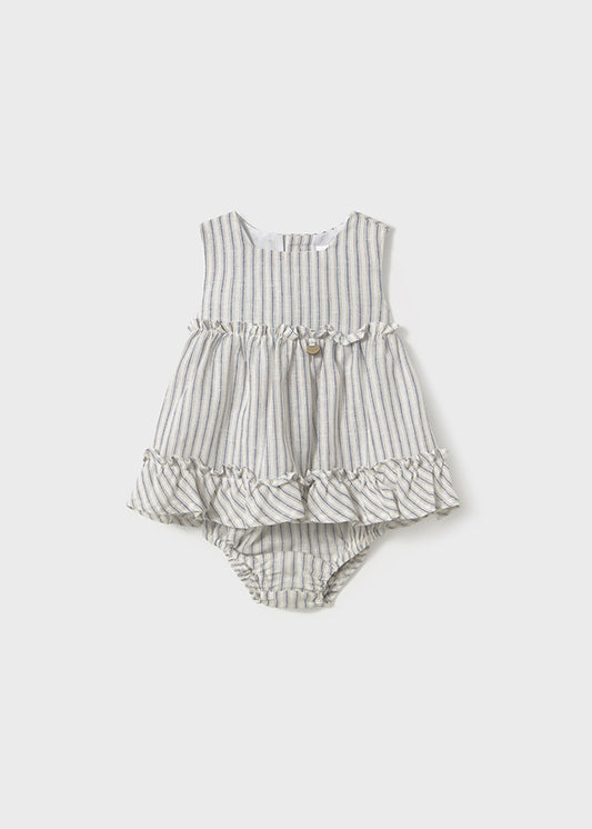 Mayoral-Blue Striped Baby Dress