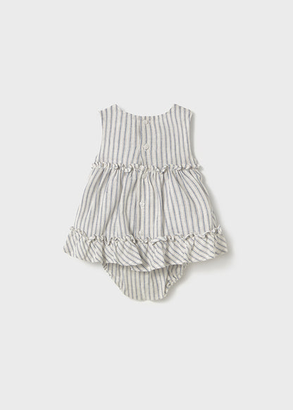 Mayoral-Blue Striped Baby Dress