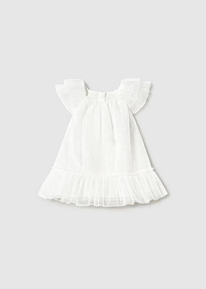 Mayoral- White Tulle Baby Dress