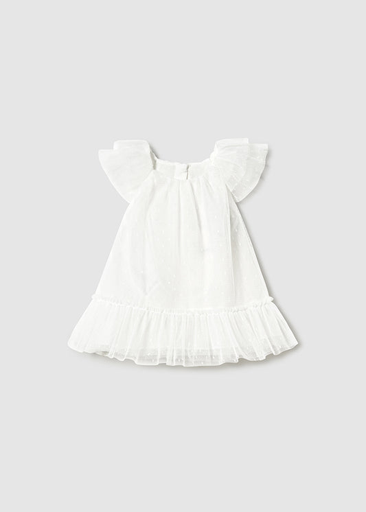 Mayoral- White Tulle Baby Dress