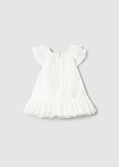 Mayoral- White Tulle Baby Dress