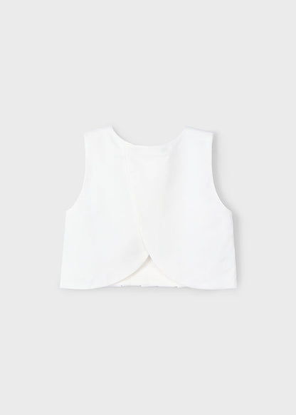 Mayoral- Crudo White Floral Detailed Top