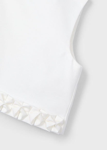 Mayoral- Crudo White Floral Detailed Top
