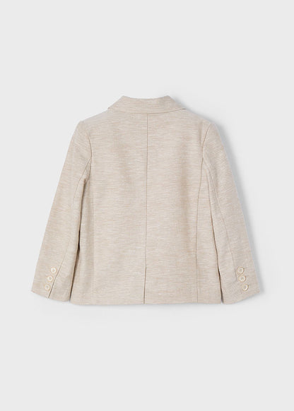 Mayoral-Beige Linen Boy Blazer