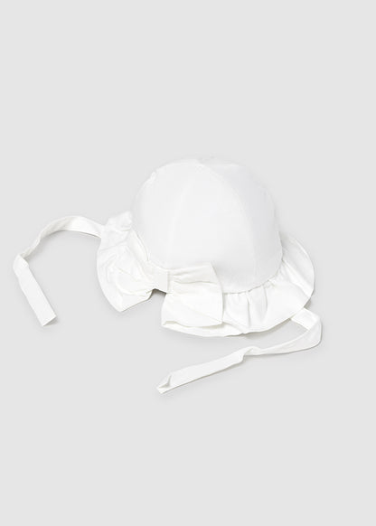 Mayoral- Baby White Ruffled Sun Hat