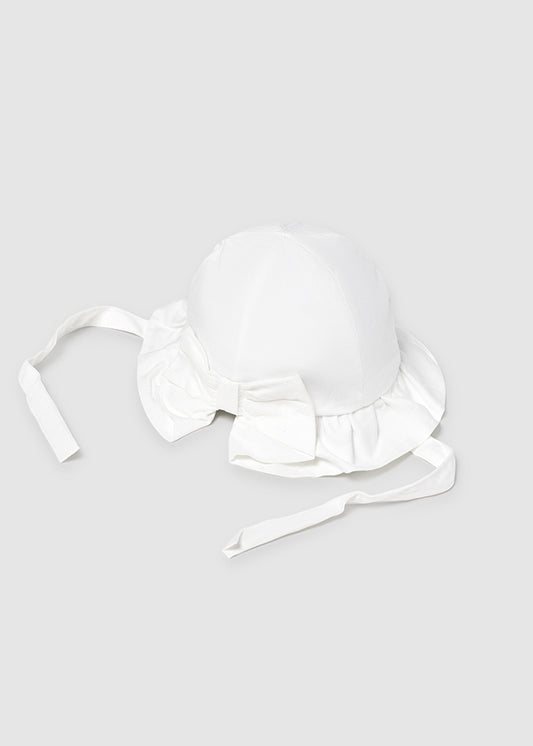 Mayoral- Baby White Ruffled Sun Hat