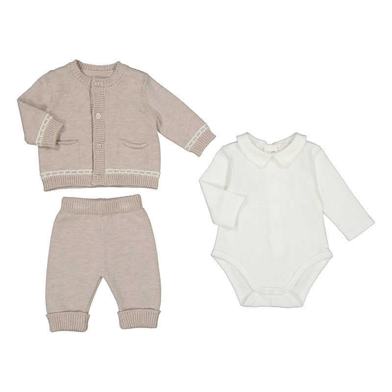 Long Knit 3-Piece Trouser Set