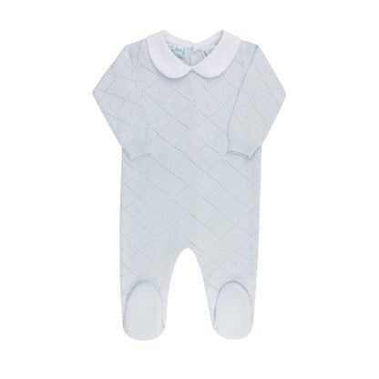 Boys Peter Pan Diamond Knit Romper
