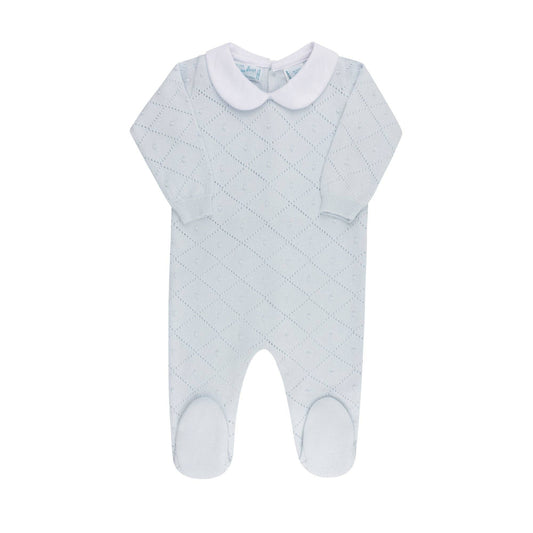 Boys Peter Pan Diamond Knit Romper