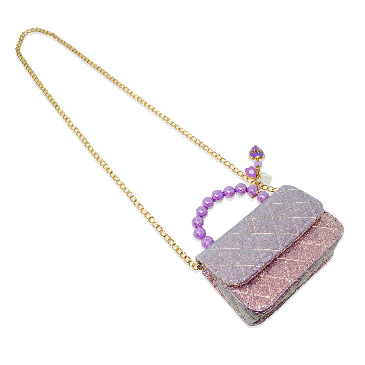 Quilted BFF Blossom Pearl Handle Handbag