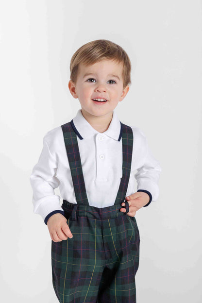 Plaid Pant With Removable Suspenders