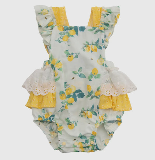 Lemon Girl Bubble Romper