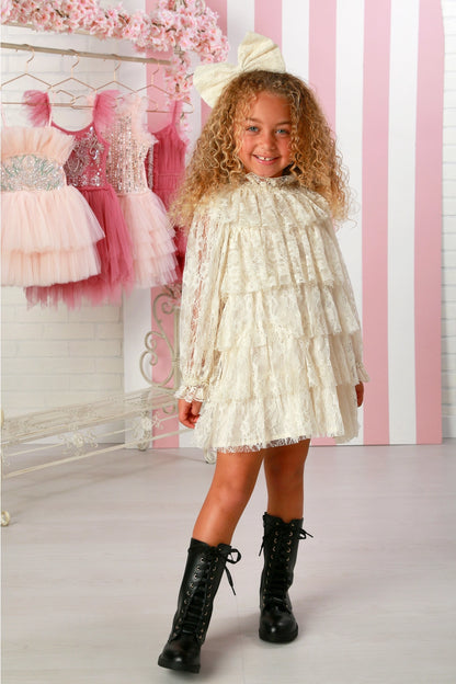 Petunia's Ivory Lace Dress
