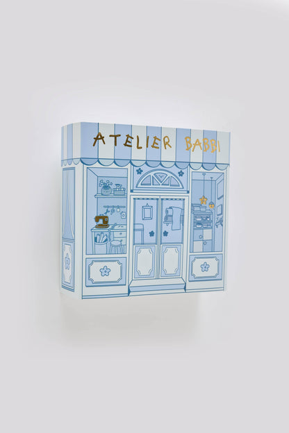 Toile de Jouy/Blue (G Box) -Newborn Gift Set – 5 Pc Cotton