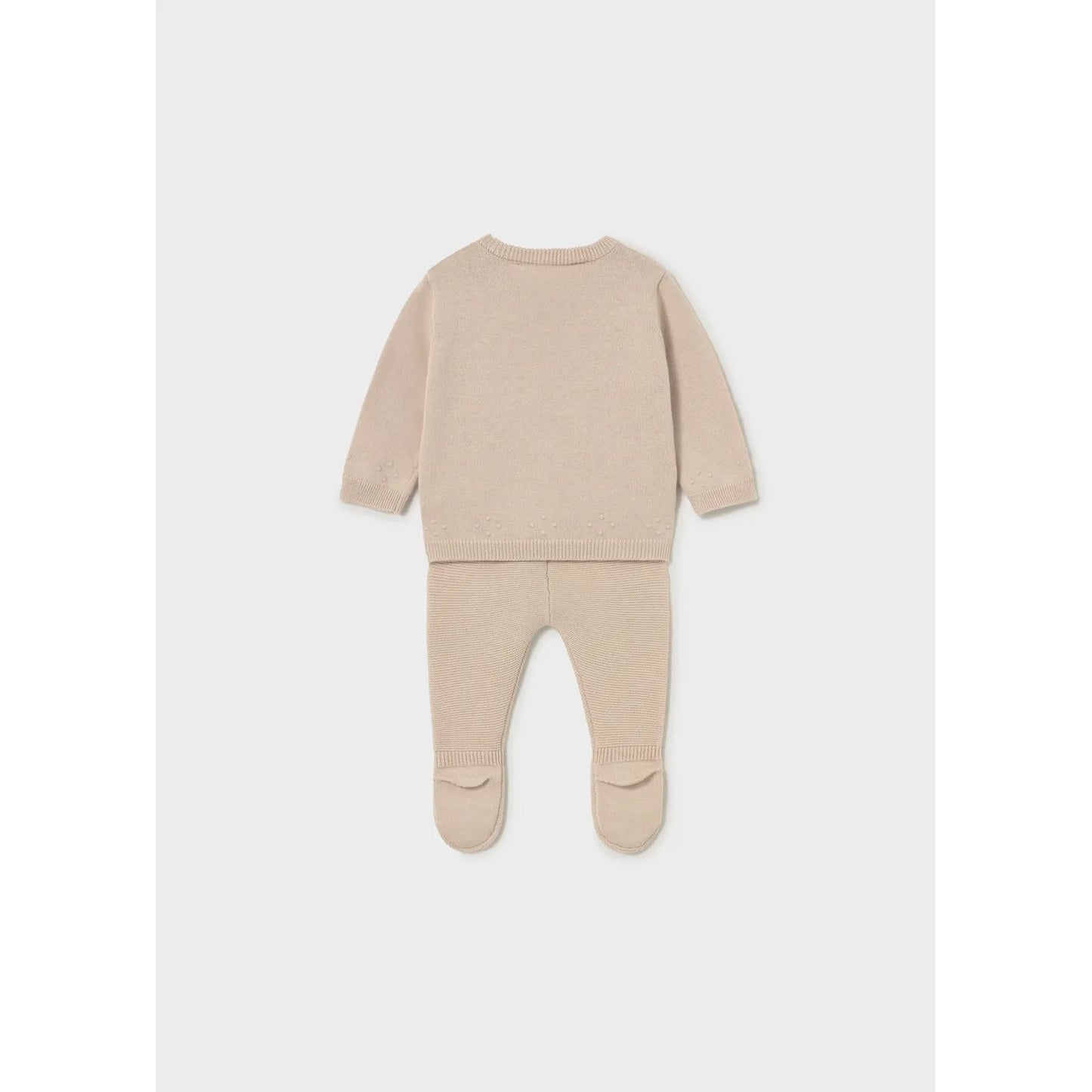 Elephant Oatmeal Knit Layette Set