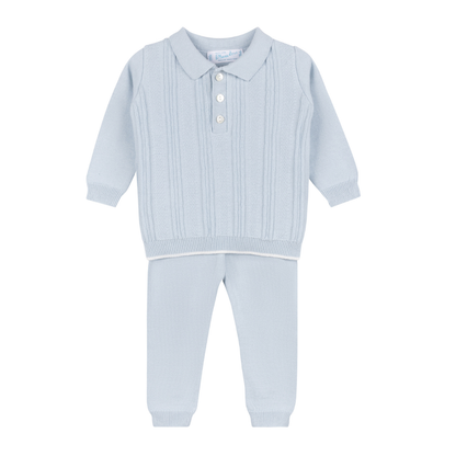 Baby Boys Knit Vertical Ribbed Set