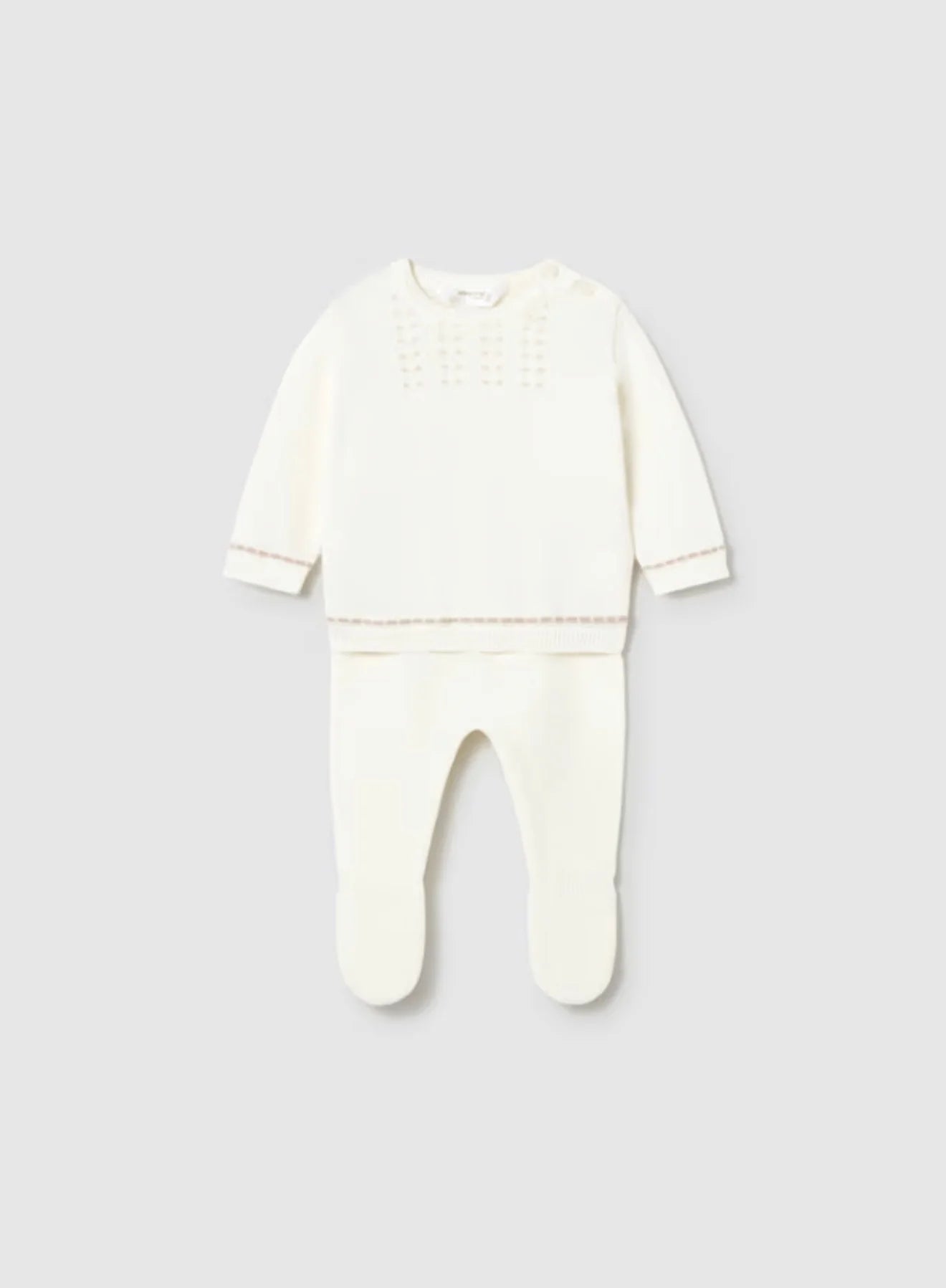 Cream Knit Layette Set