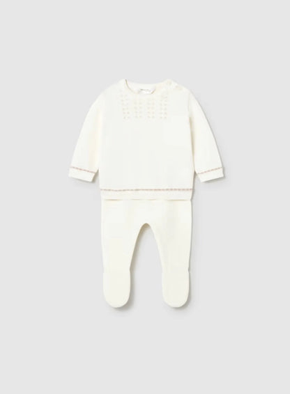 Cream Knit Layette Set