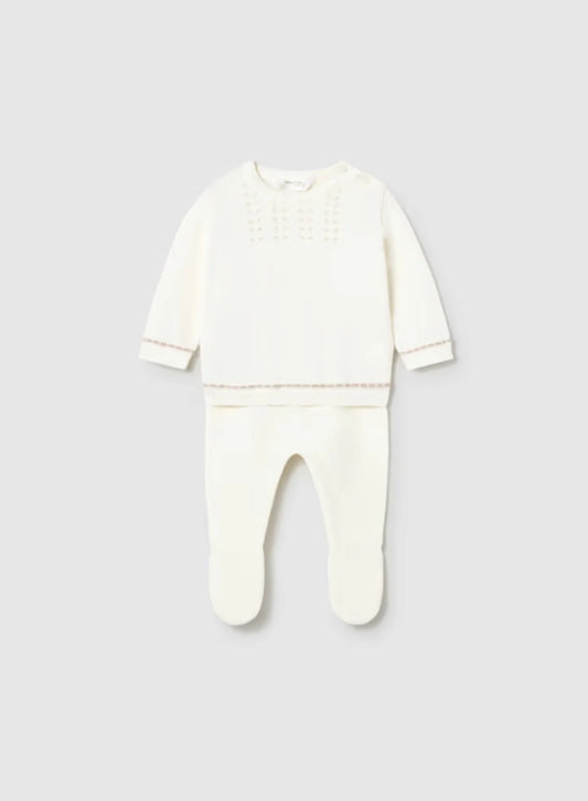 Cream Knit Layette Set