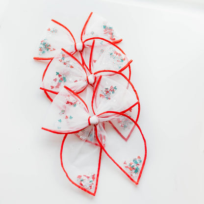 Mesh Shaker Bow - Peppermint Twist