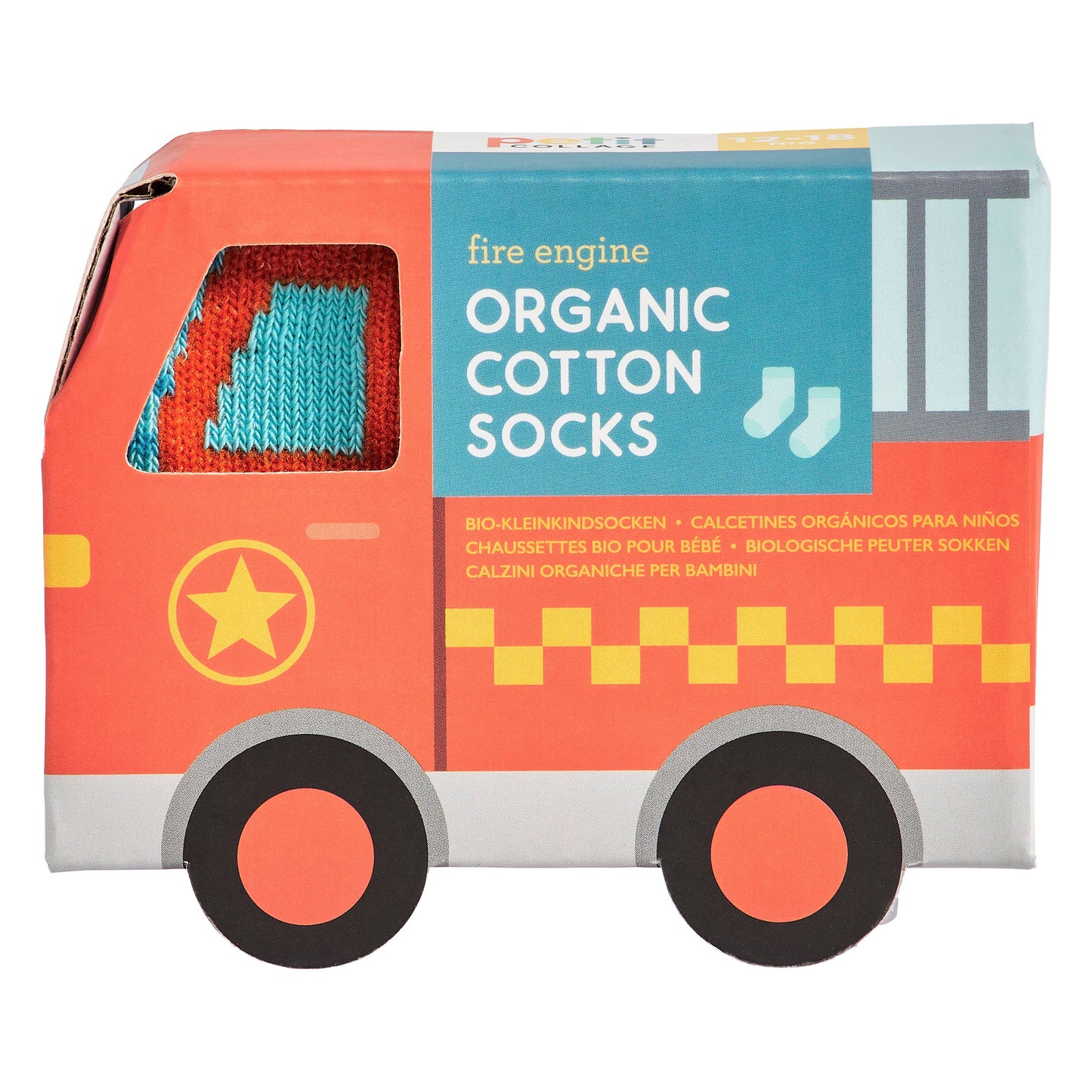 Organic Cotton Toddler Socks Trucks CDU of 12