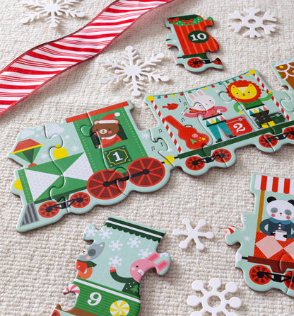 Christmas Train Shaped Floor Puzzle