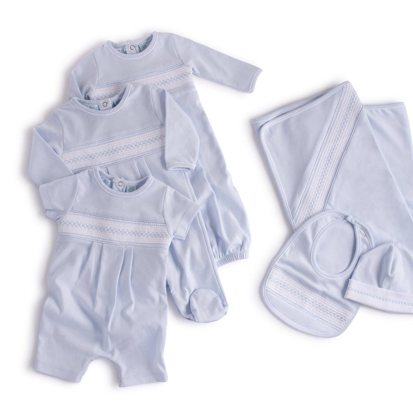 Baby Boy`s Smocked Argyle Shortall