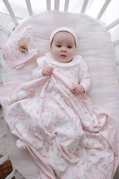 Toile de Jouy/Pink (G Box)Newborn Gift Set – 5 Pc Cotton