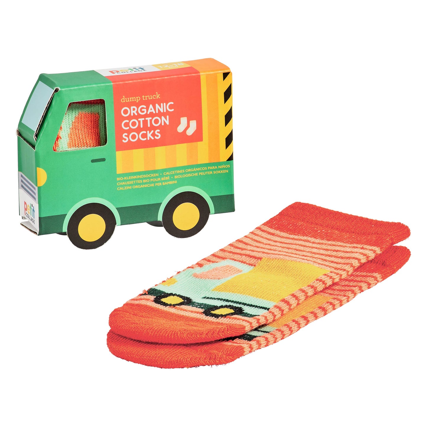 Organic Cotton Toddler Socks Trucks CDU of 12