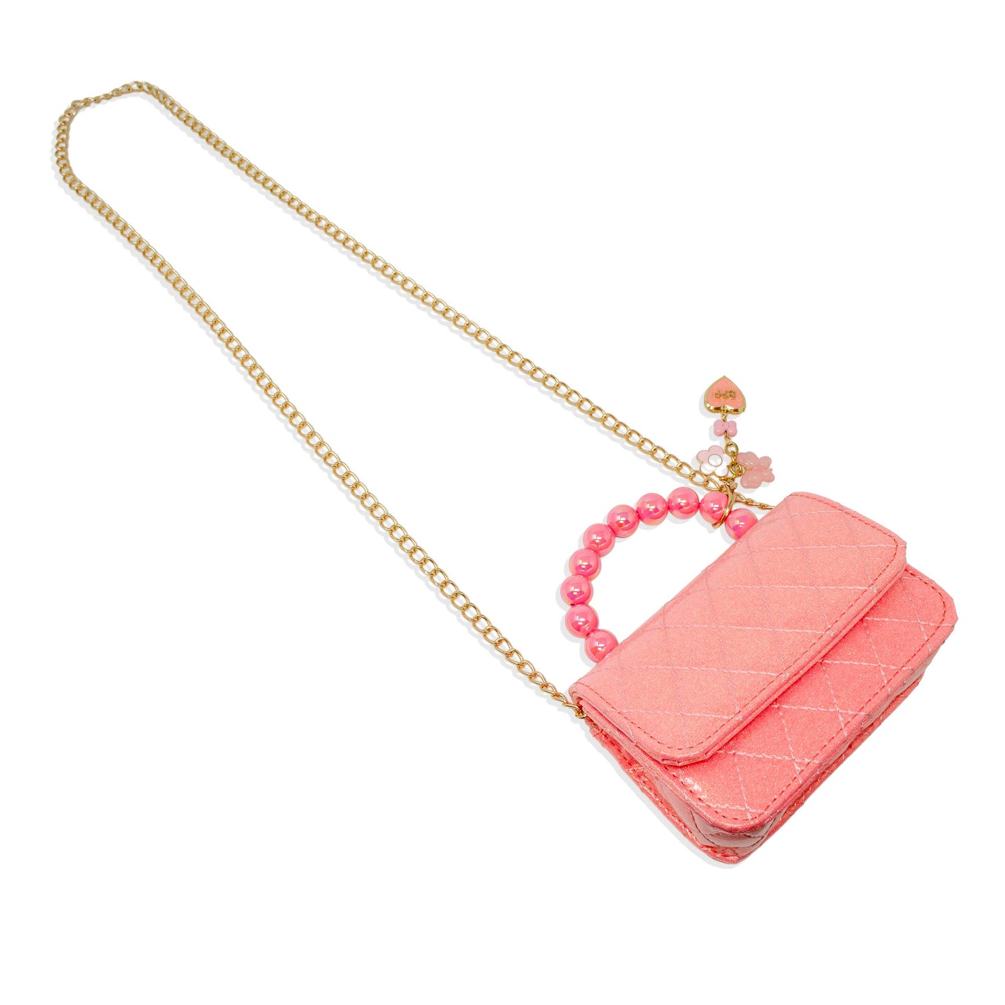 Quilted BFF Blossom Pearl Handle Handbag