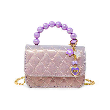 Quilted BFF Blossom Pearl Handle Handbag