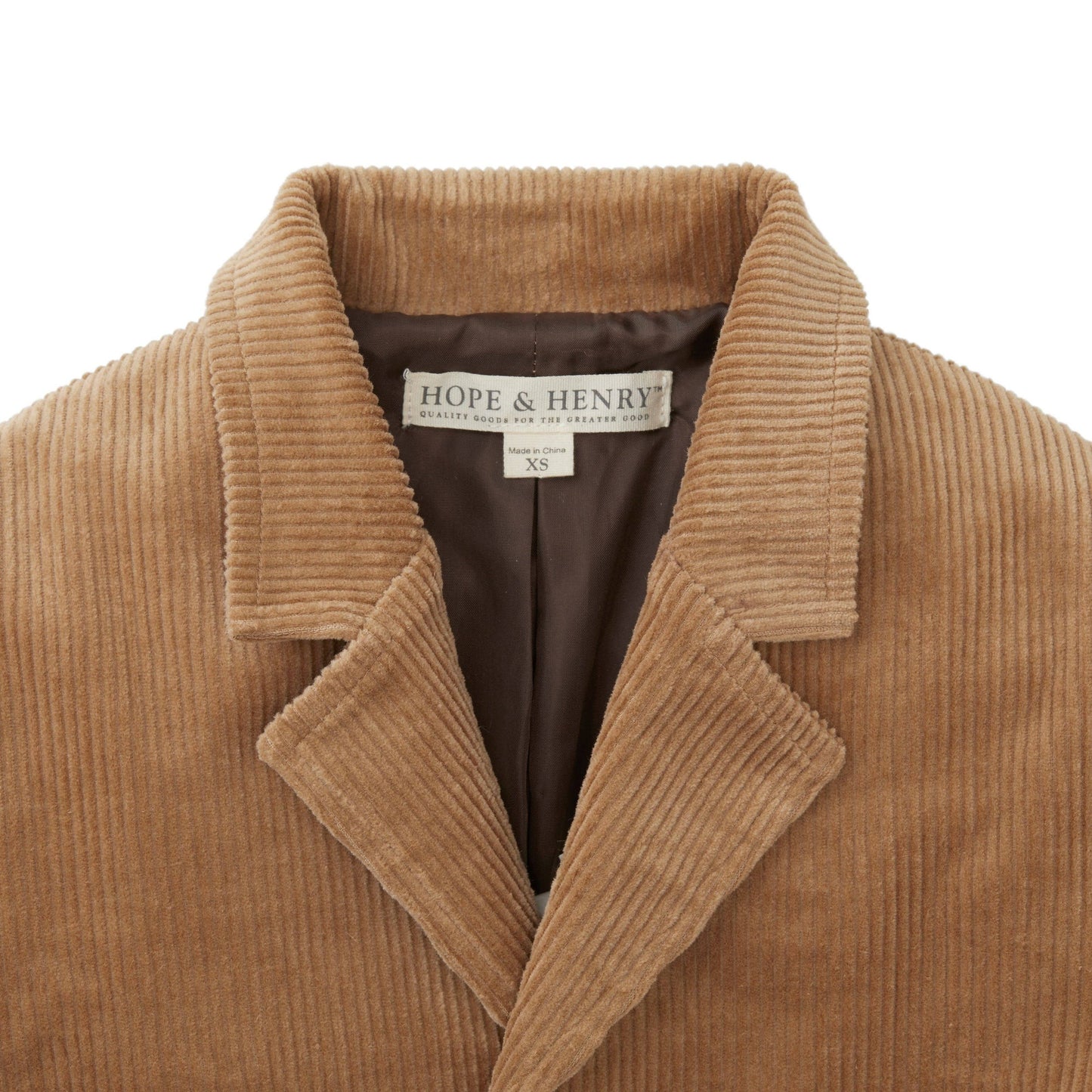 Hope & Henry Light Brown Corduroy Blazer