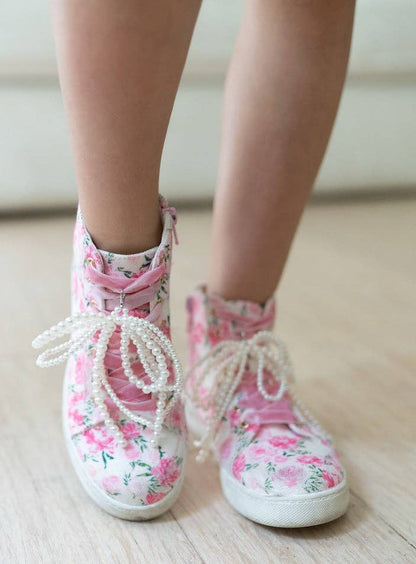 Pearl Bow Shoe Charms