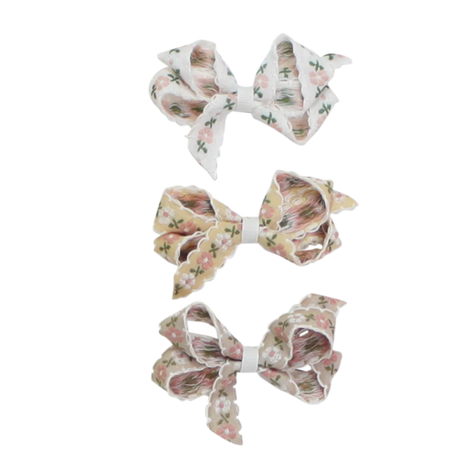 Bows Arts- Floral Embroidered Minis