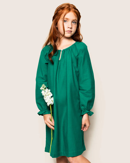 Girls Flannel Green Night gown