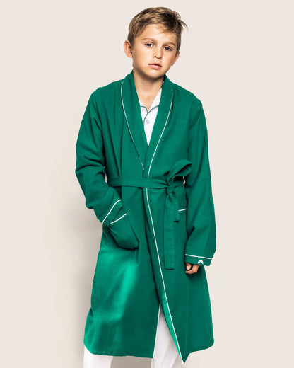 Kids Flannel Green Robe