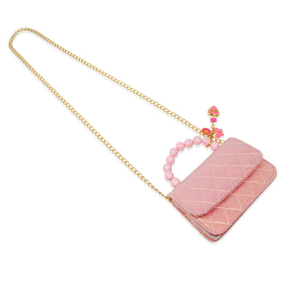 Quilted BFF Blossom Pearl Handle Handbag