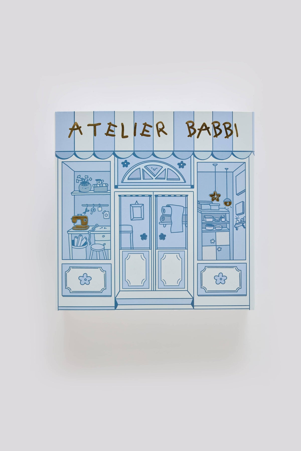 Toile de Jouy/Blue (G Box) -Newborn Gift Set – 5 Pc Cotton