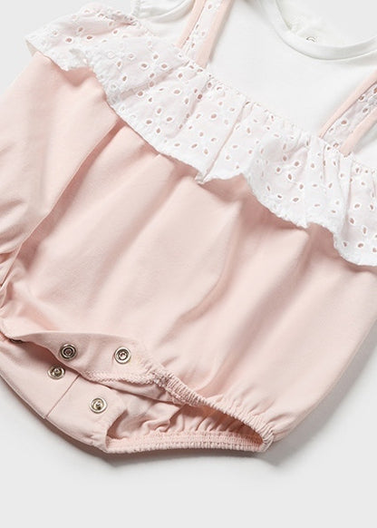 Blush Embroidered Overall/Hat