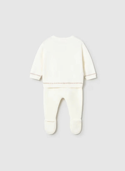 Cream Knit Layette Set