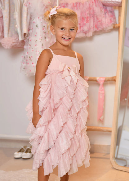 Tiered Tulle Dress Sweet Blush
