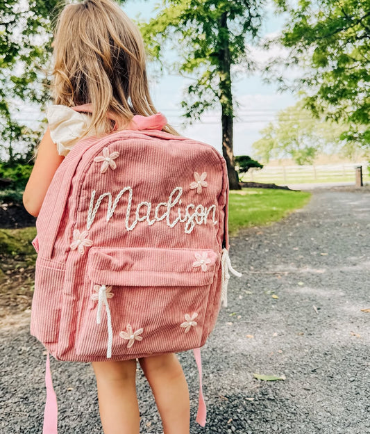 Tiny Thread Designs - Custom Name or Initial Embroidered Back Pack