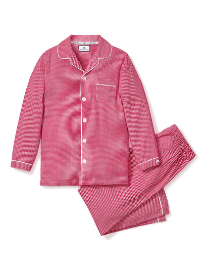 Flannel Red Mini Gingham Pajama Set